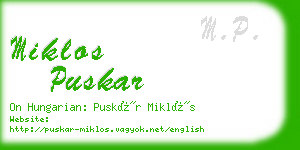 miklos puskar business card